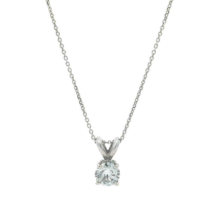 14KT White Gold 0.50ctw Lab Grown Diamond 17" Necklace
