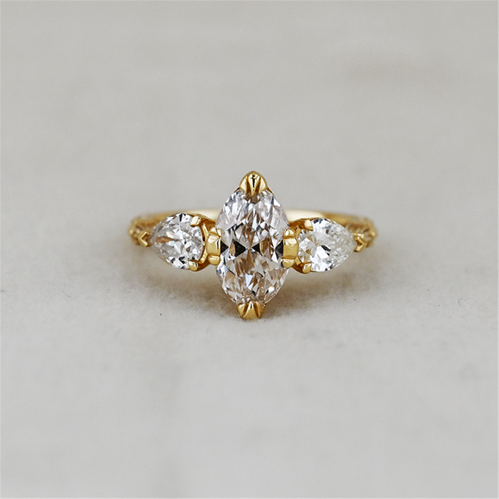 18KT Yellow Gold 2.44ctw Lab Grown Diamond Engagement Ring