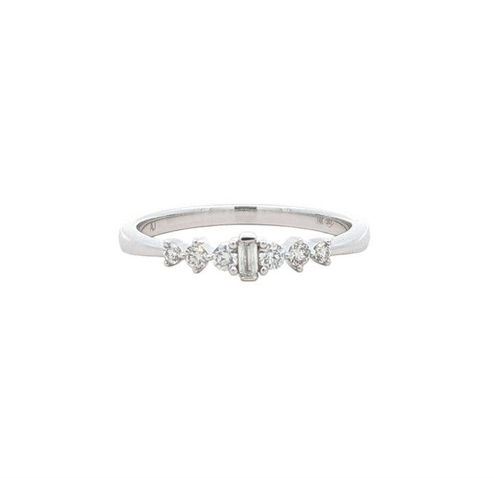 14KT White Gold 0.17ctw Diamond Band
