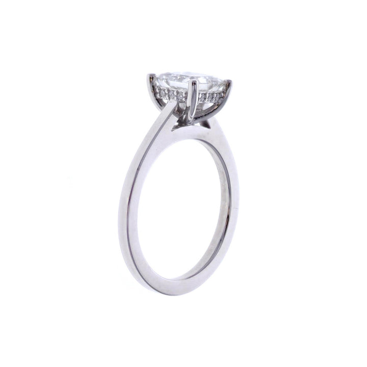 14KT White Gold 1.09ctw Diamond Solitaire Estate Engagement Ring