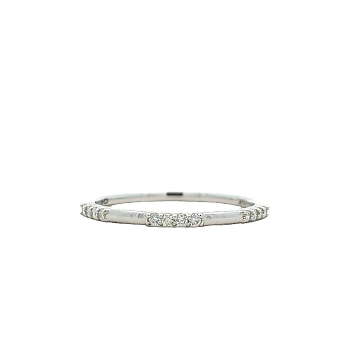10K White Gold 0.10 TWT Diamond Band