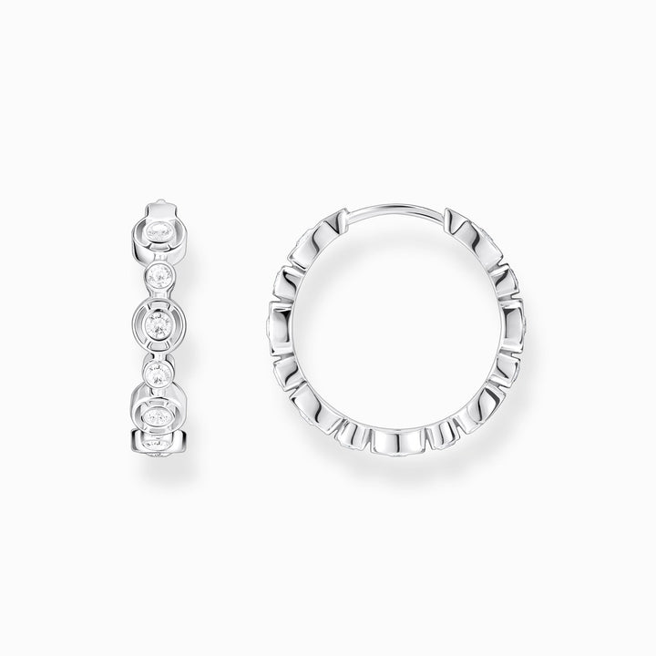 Thomas Sabo Sterling Silver CZ Hoop Earrings