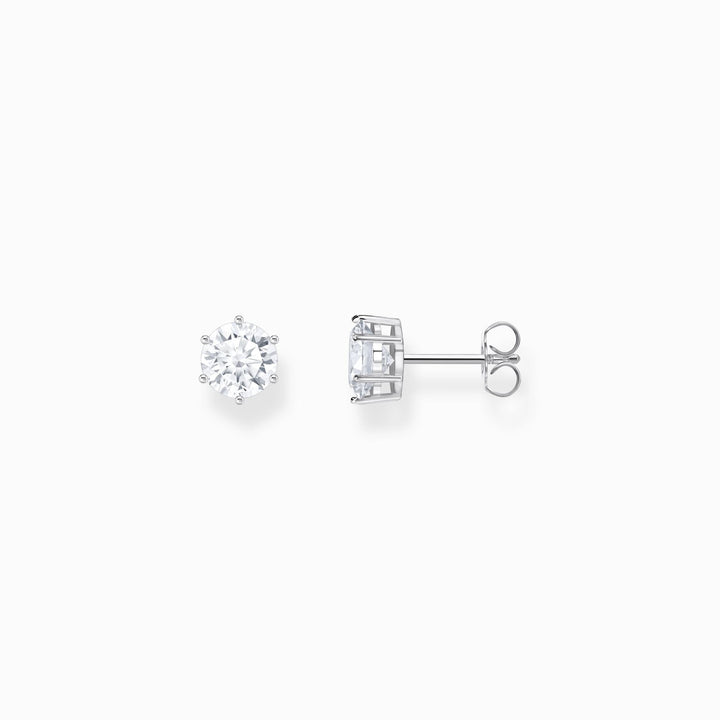 Thomas Sabo Sterling Silver Ear Studs With White Zirconia