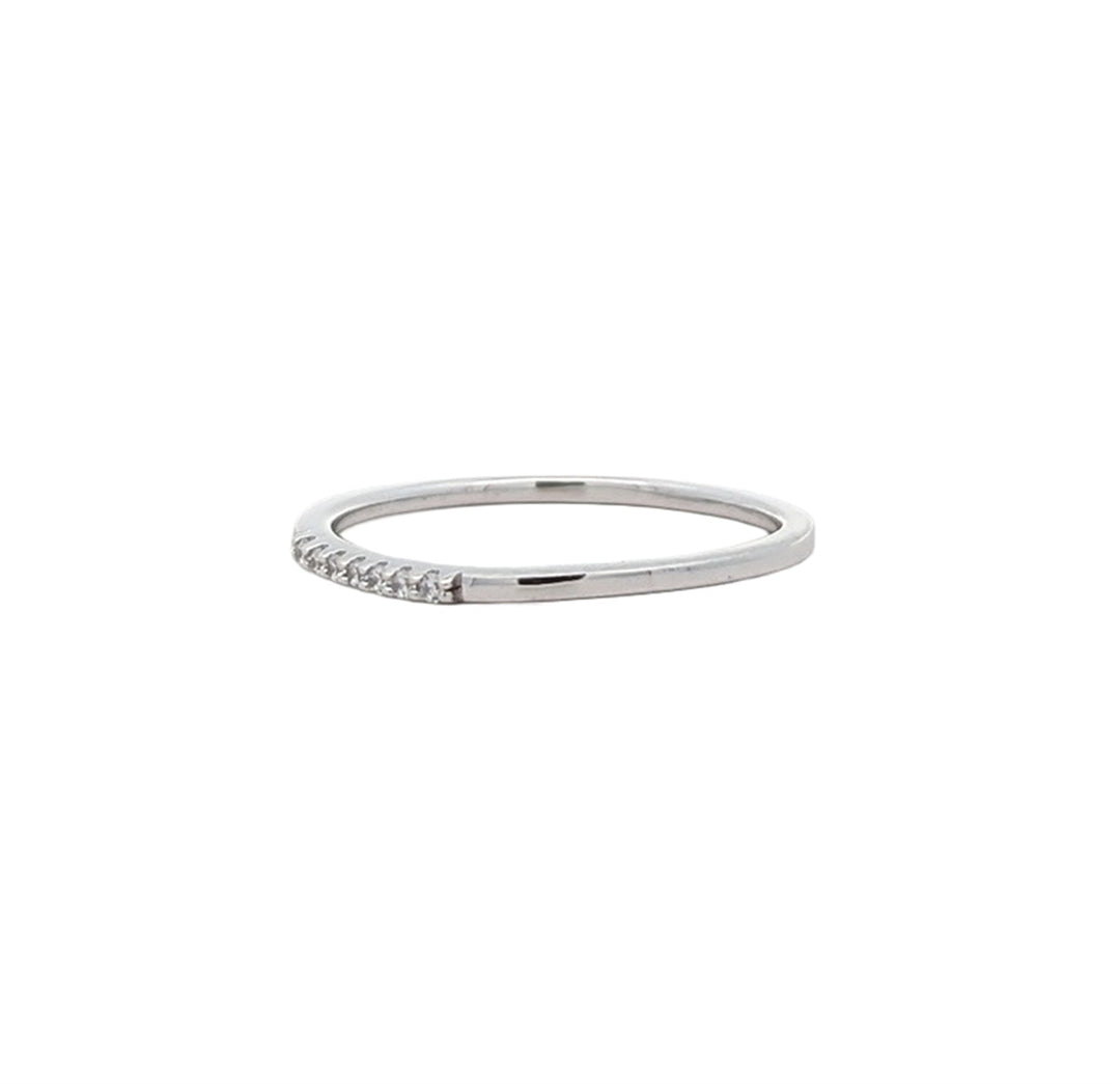 REIGN Sterling Silver Skinny CZ Ring