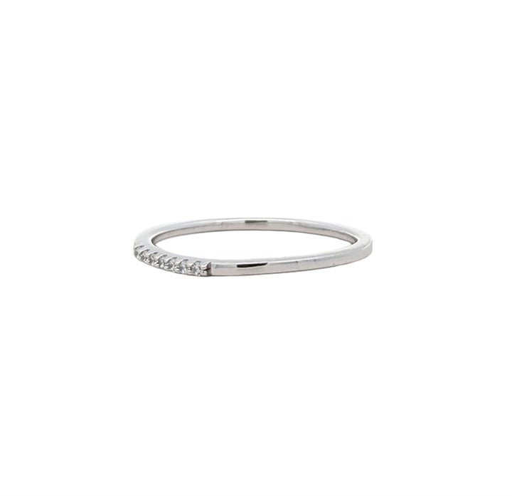 REIGN Sterling Silver Skinny CZ Ring