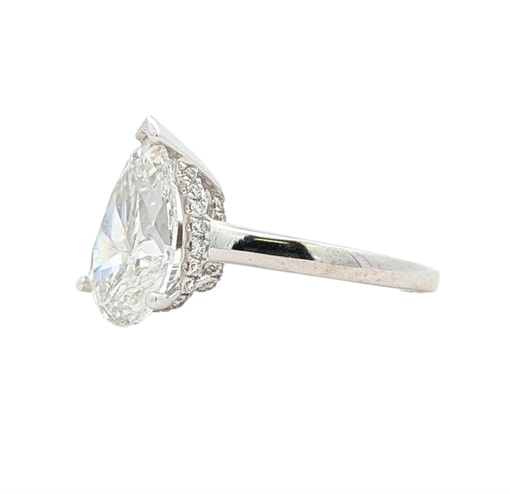 18KT White Gold 3.32ctw Lab-Grown Diamond Engagement Ring