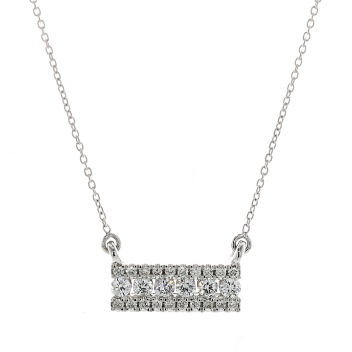 14KT White Gold 0.25ctw Diamond 18" Estate Necklace