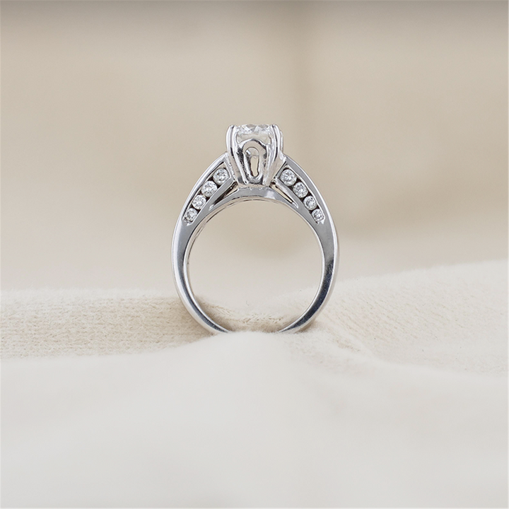 14K White Gold 1.75ctw Lab-Grown Diamond Engagement Ring