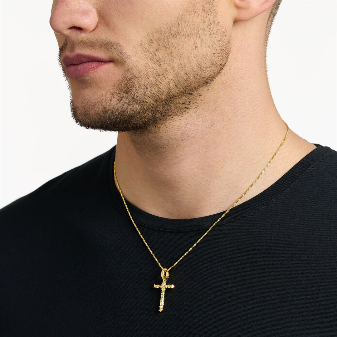 Thomas Sabo Sterling Silver Gold Plated Cross Pendant