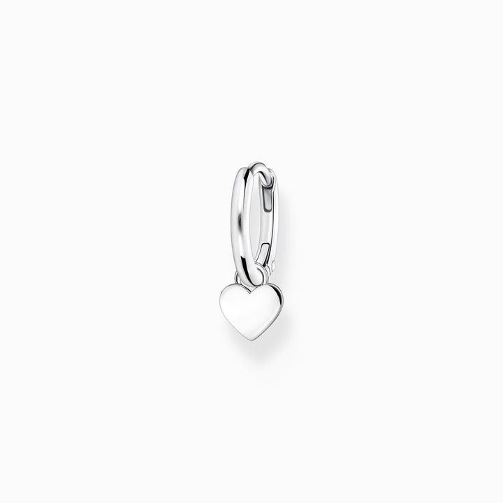 Thomas Sabo Sterling Silver Heart Pendant Single Hoop Earring