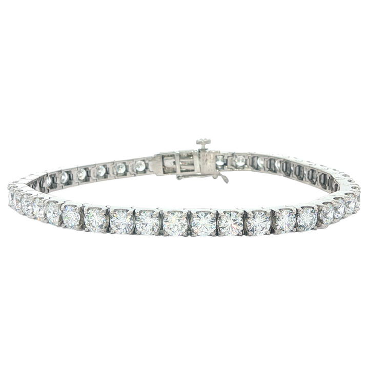 18KT White Gold 7in 9.81 Diamond Tennis Bracelet