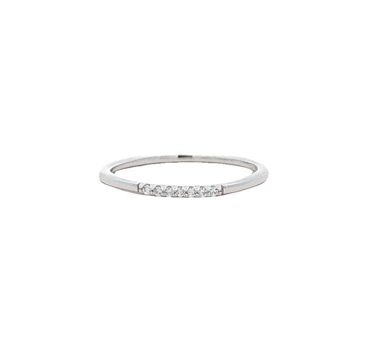 REIGN Sterling Silver Skinny CZ Ring
