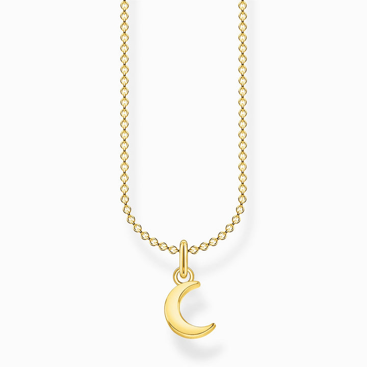 Thomas Sabo Sterling Silver Gold Plated Moon Necklace
