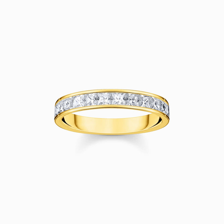 Thomas Sabo Sterling Silver Gold Plated CZ Ring