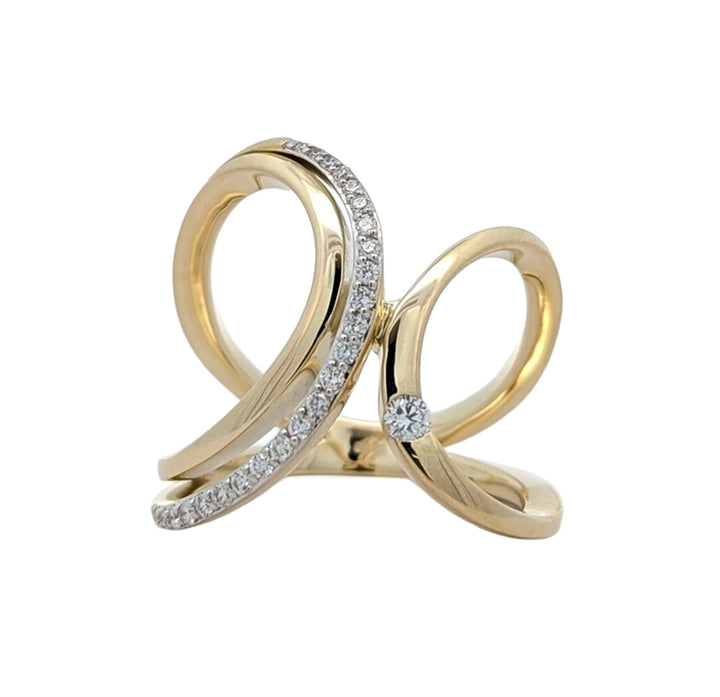 14K Yellow Gold 0.258ctw Diamond Ring