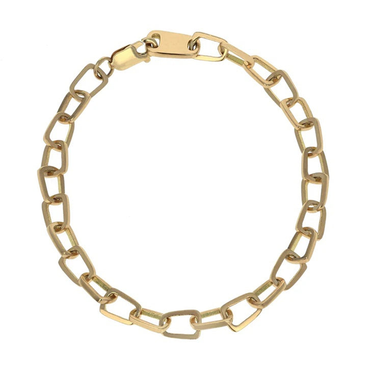 King Baby 10KT Yellow Gold Pop Top Cut Out 8.75" Bracelet