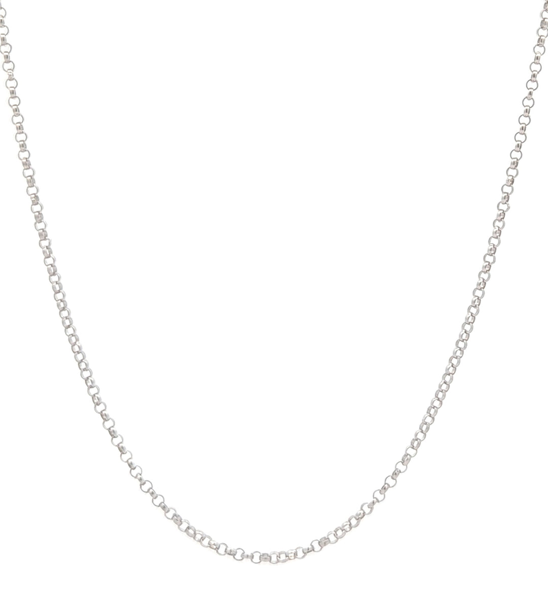 14K White Gold 17" 1.6mm Rolo Chain