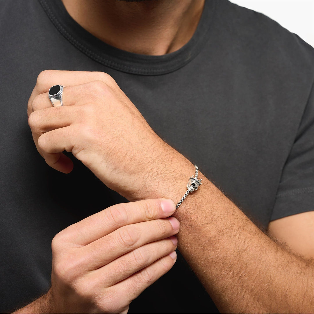 Thomas Sabo Sterling Silver Skull Crown Bracelet
