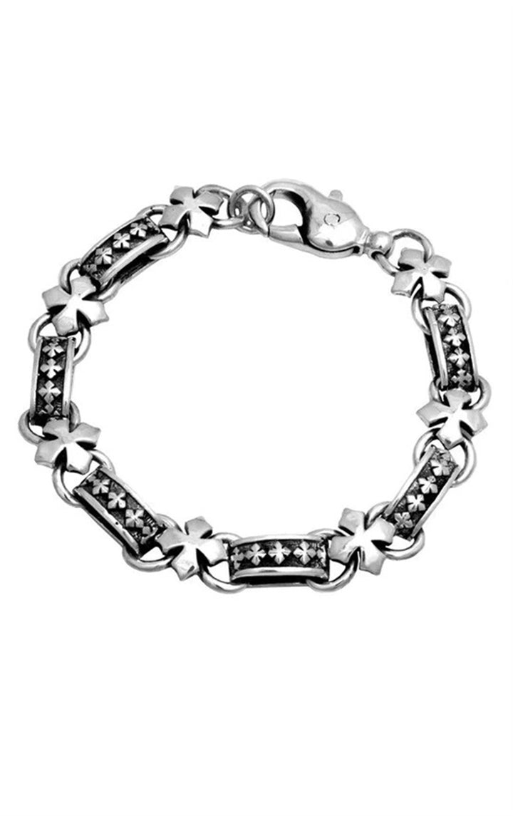 King Baby - MB Cross Light Link Bracelet - 8.75"