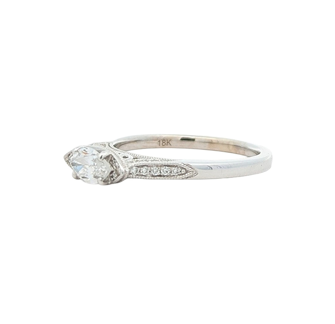 18K White Gold 0.54ctw Diamond Ring