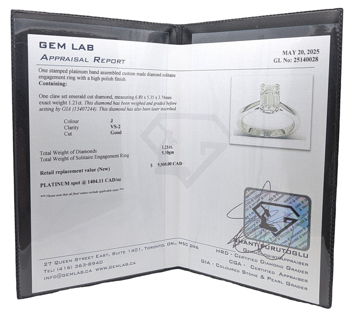Platinum 1.21ctw Diamond Estate Engagement Ring