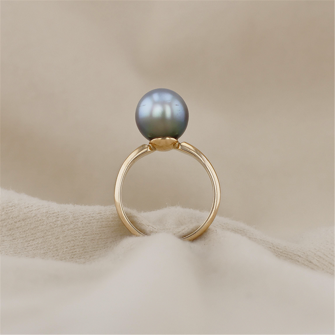 14K Yellow Gold Tahitian South Sea Pearl Ring