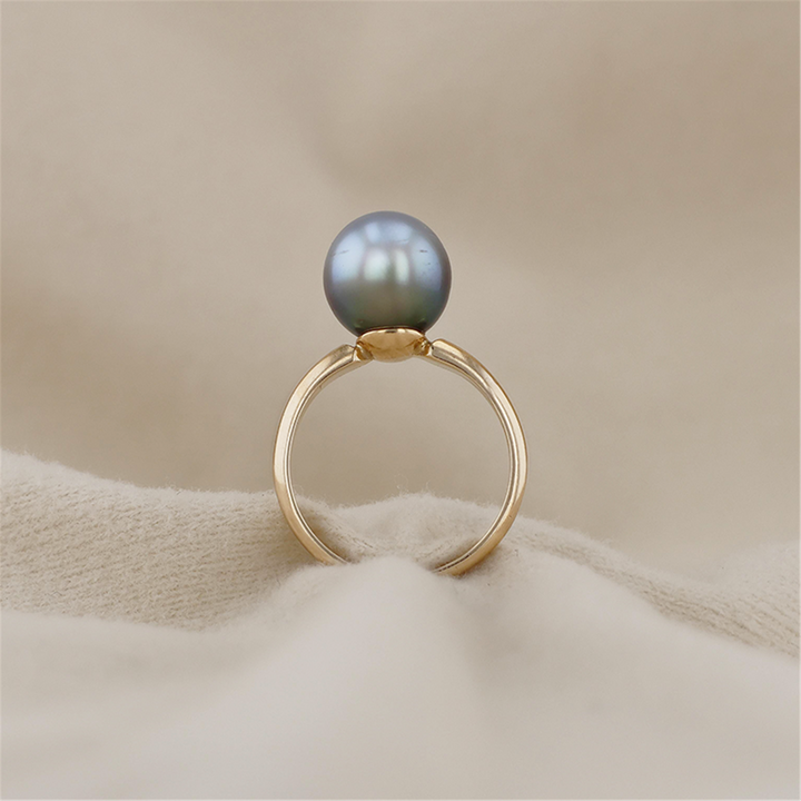 14K Yellow Gold Tahitian South Sea Pearl Ring