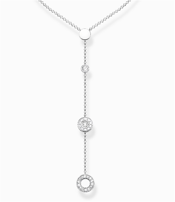 Thomas Sabo Sterling Silver CZ Drop Necklace