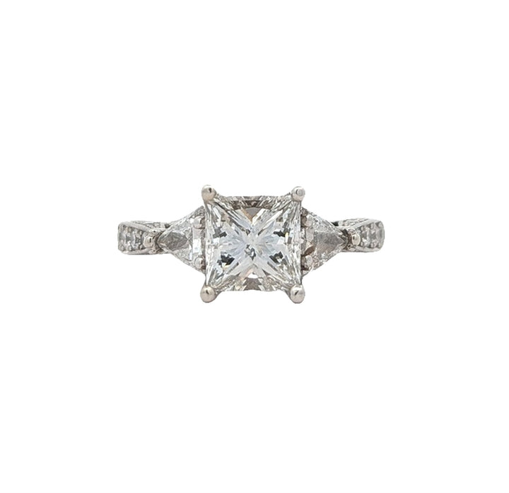 18KT White Gold 2.30ctw Diamond Estate Engagement Ring