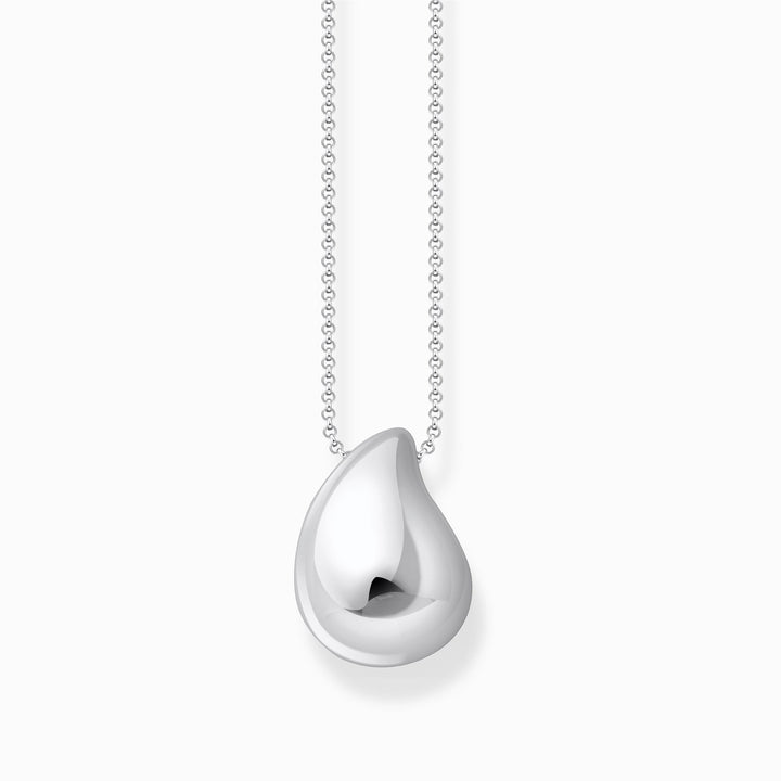 Thomas Sabo 45 - 50cm Sterling Silver Necklace With Pendant In Organic Drop-Shape