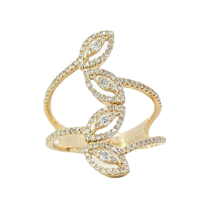 14KT Yellow Gold 0.52ctw Diamond Ring