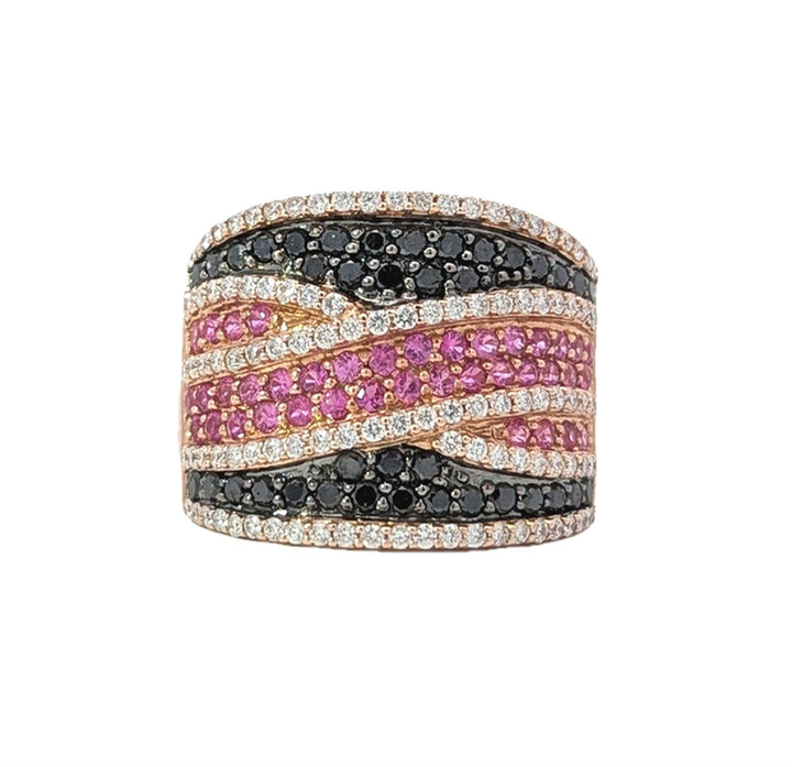 14KT Rose Gold Natural Pink Sapphire and 1.51ctw Diamond Estate Ring