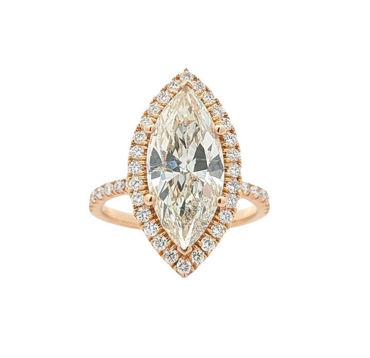 18KT Rose Gold 4.07ctw Diamond Engagement Ring