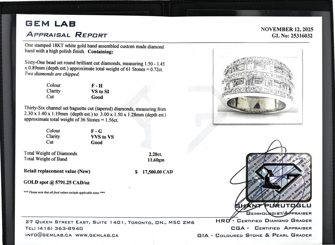 18KT White Gold 2.28ctw Diamond Estate Ring