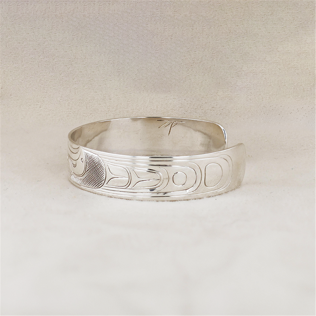 Sterling Silver Hand Engraved Bangle Bracelet
