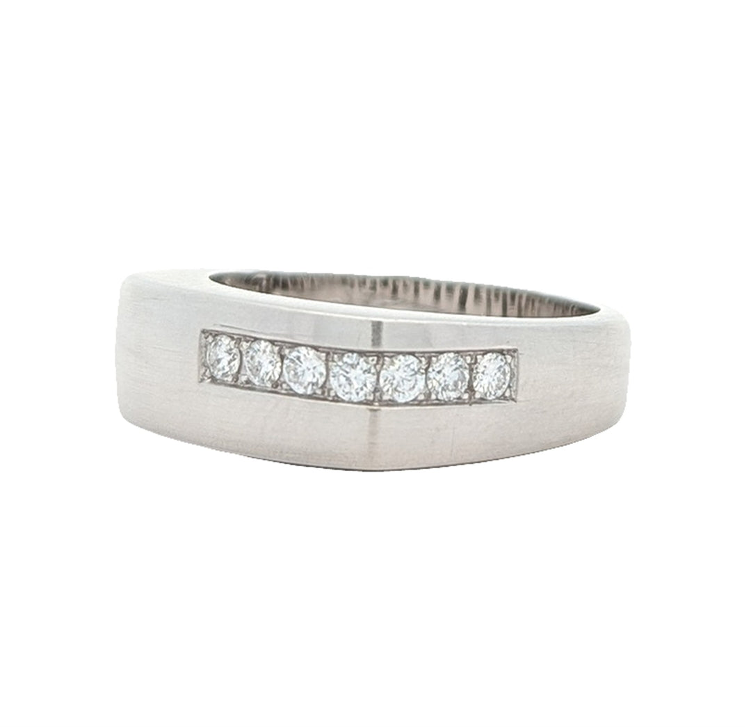 14KT White Gold 0.28ctw Diamond Men's Estate Ring