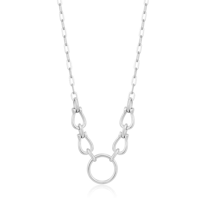 Ania Haie - "CHAIN REACTION" Horseshoe Link Necklace Silver