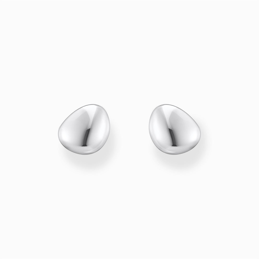 Thomas Sabo Small Silver Ear Studs In Organic Shape