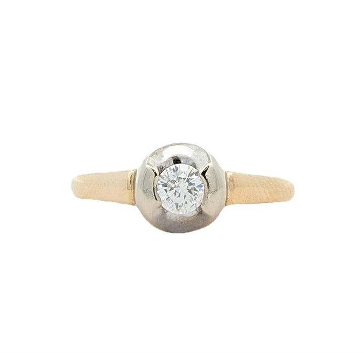 14KT Yellow and White Gold 0.30ctw Diamond Estate Engagement Ring