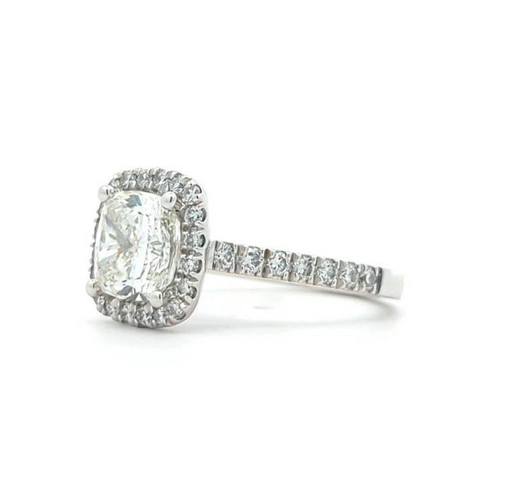 18KT White Gold 2.68ctw Diamond Estate Engagement Ring