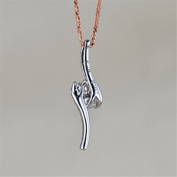 14K Two Toned 0.25ctw Diamond Estate 17" Necklace