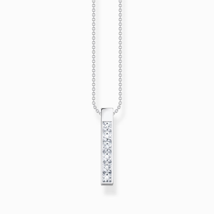 Thomas Sabo Sterling Silver CZ Bar Necklace