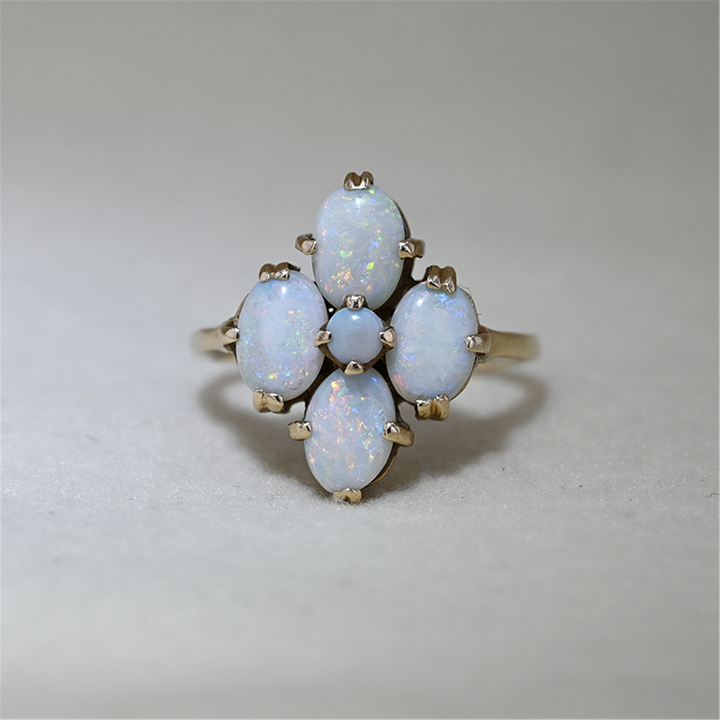 10K Yellow Gold Opal Vintage Estate Ring