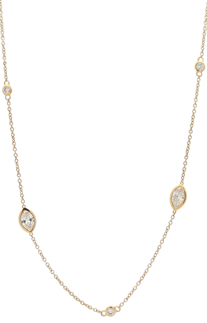 18KT Yellow Gold 2.63ctw Diamond Estate 24'' Necklace