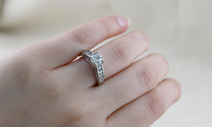 14K White Gold 1.75ctw Lab-Grown Diamond Engagement Ring