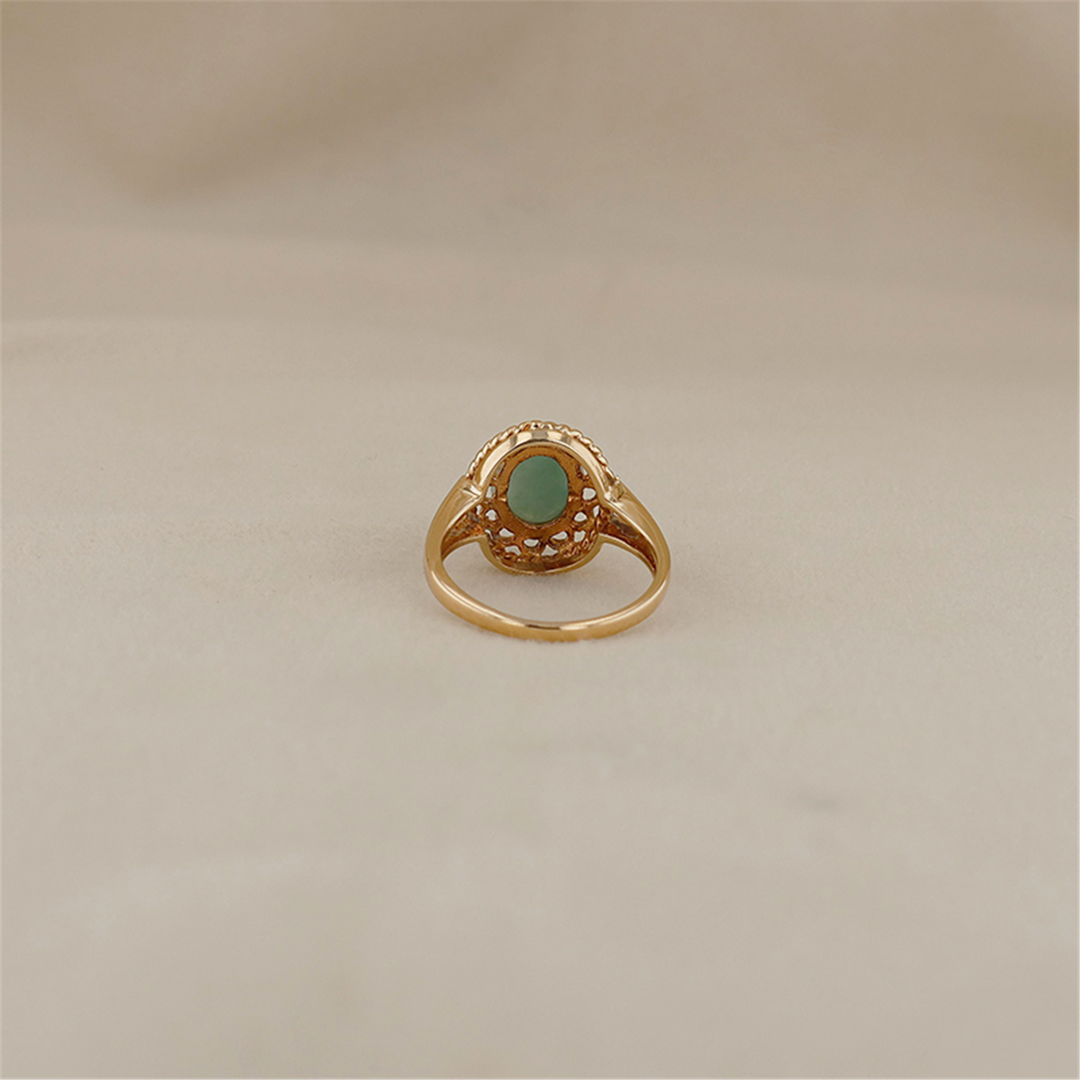 10K Yellow Gold Jade Estate Ring