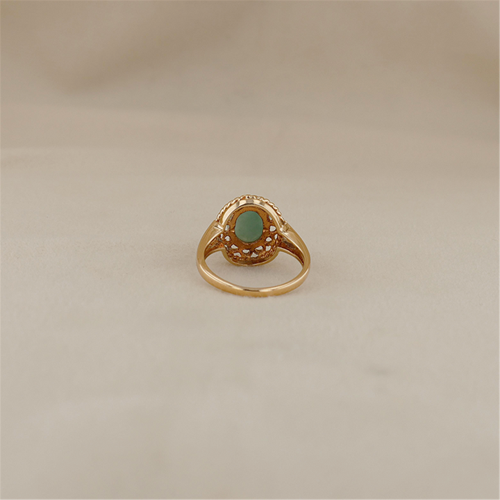 10K Yellow Gold Jade Estate Ring