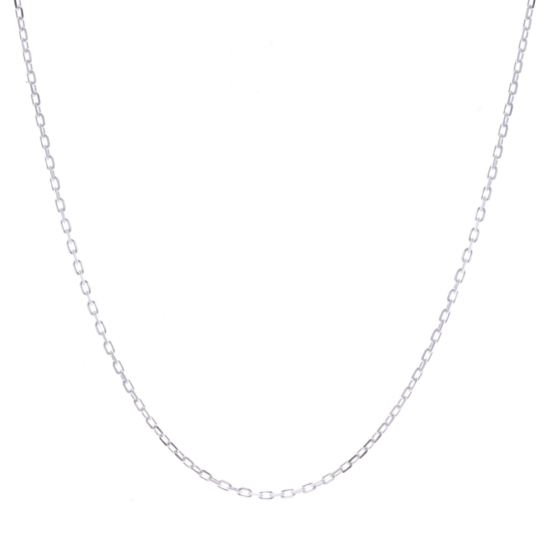 10KT White Gold 18" Cable Chain