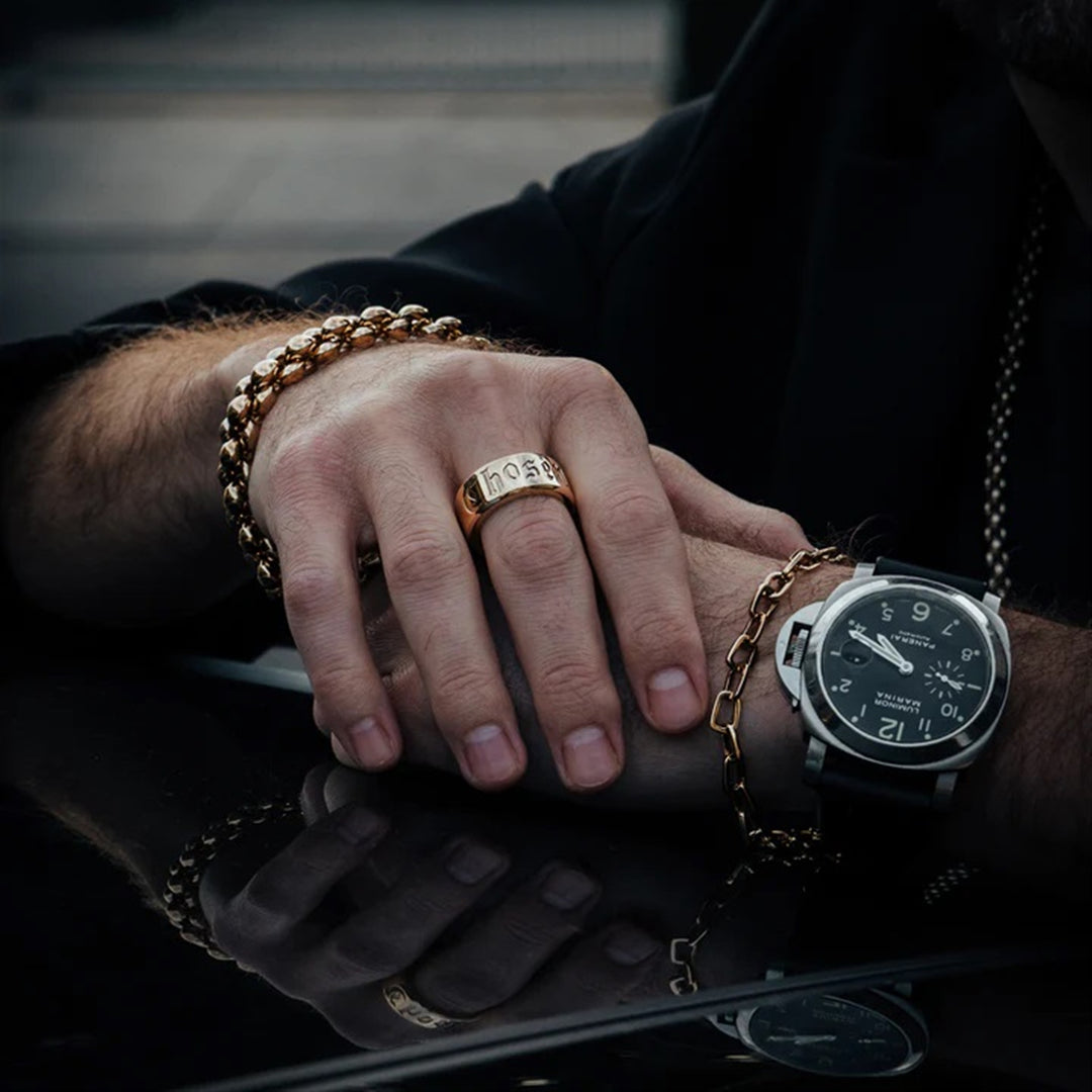 King Baby 10KT Yellow Gold Pop Top Cut Out 8.75" Bracelet