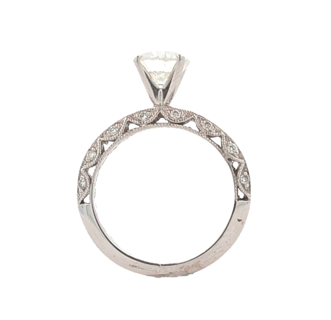 14KT White Gold 1.83ctw Diamond Estate Engagement Ring